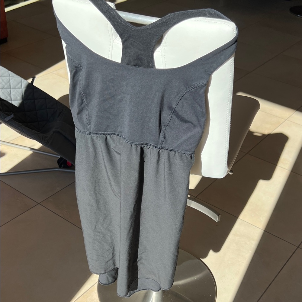 lululemon athletica Charcoal Racerback Flowy Tank Top